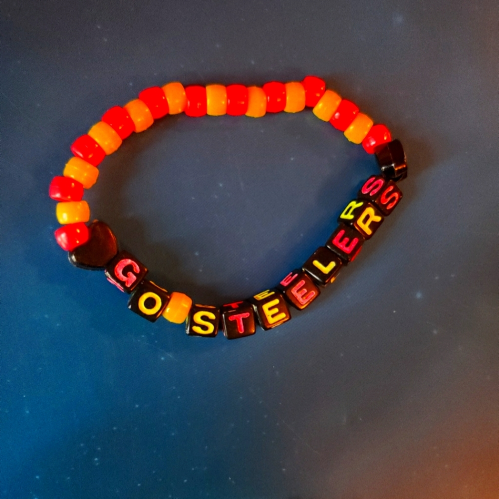 Neon Pittsburgh steelers bracelet